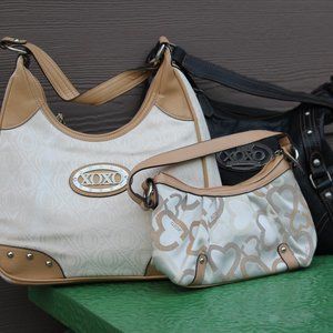 3 XOXO purses